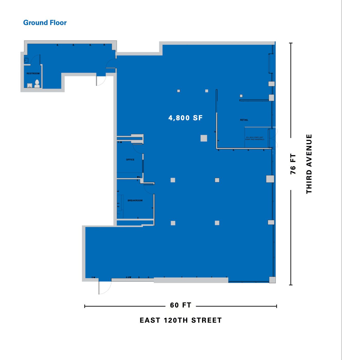 Big Visibility Large Storefront Venue for Event or Commercial events Manhattan, photo 2 of 4