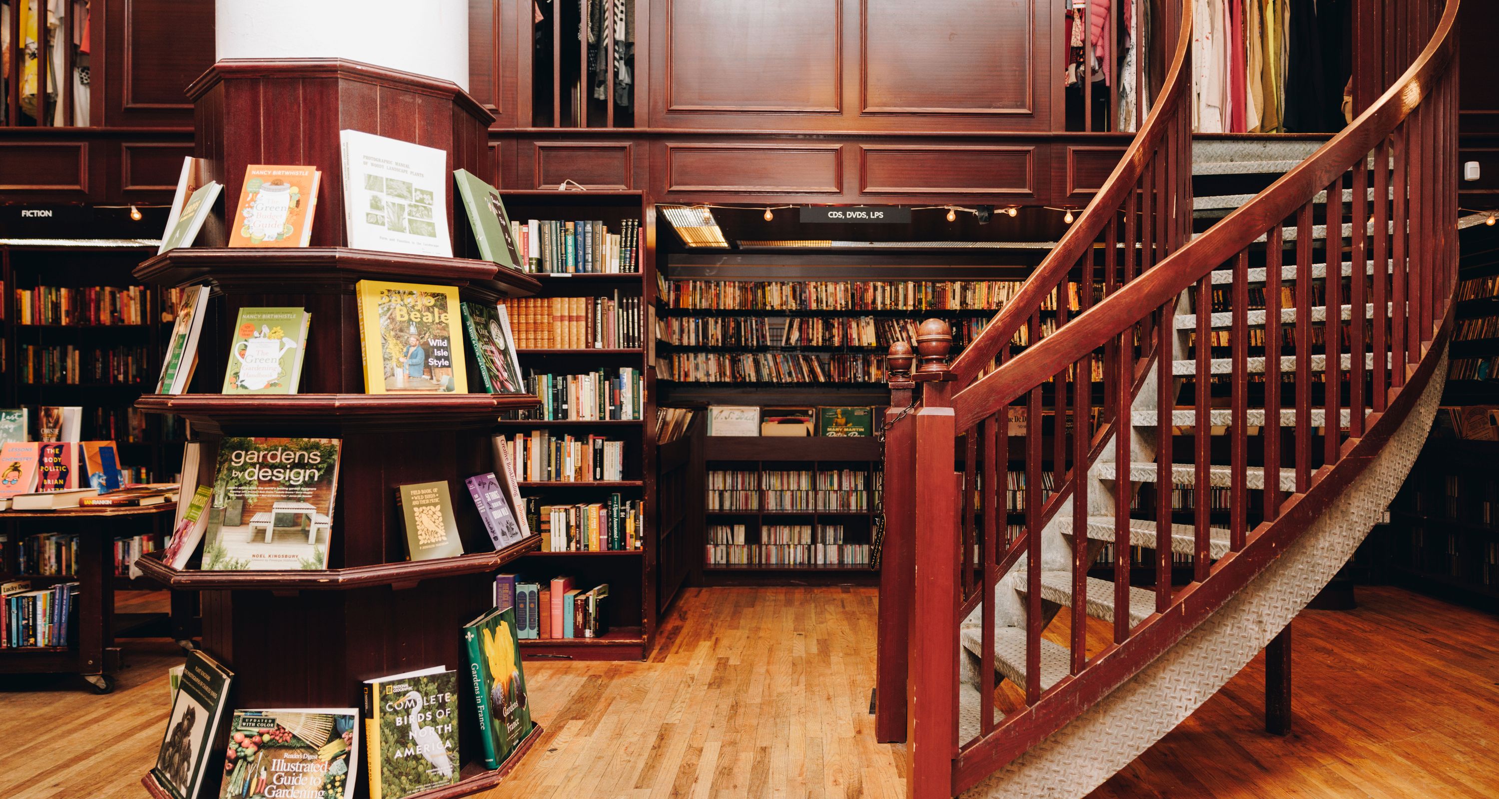 Historic SoHo Bookstore with Mahogany Bookshelves and Spiral Staircases — event space in SoHo