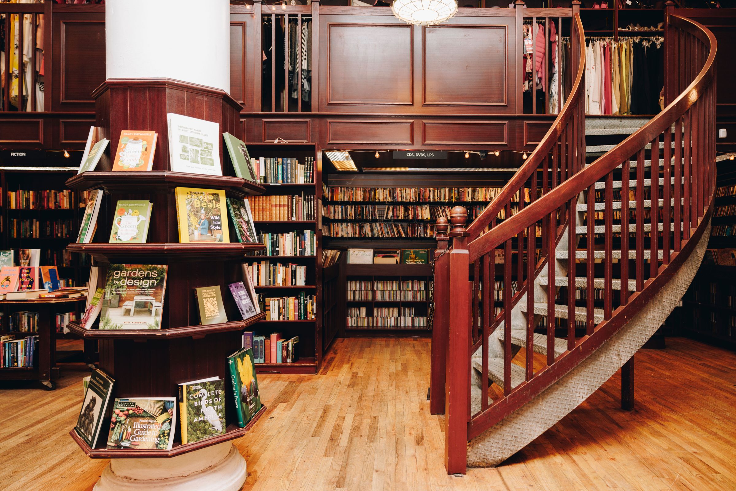 Historic SoHo Bookstore with Mahogany Bookshelves and Spiral Staircases — event space in SoHo