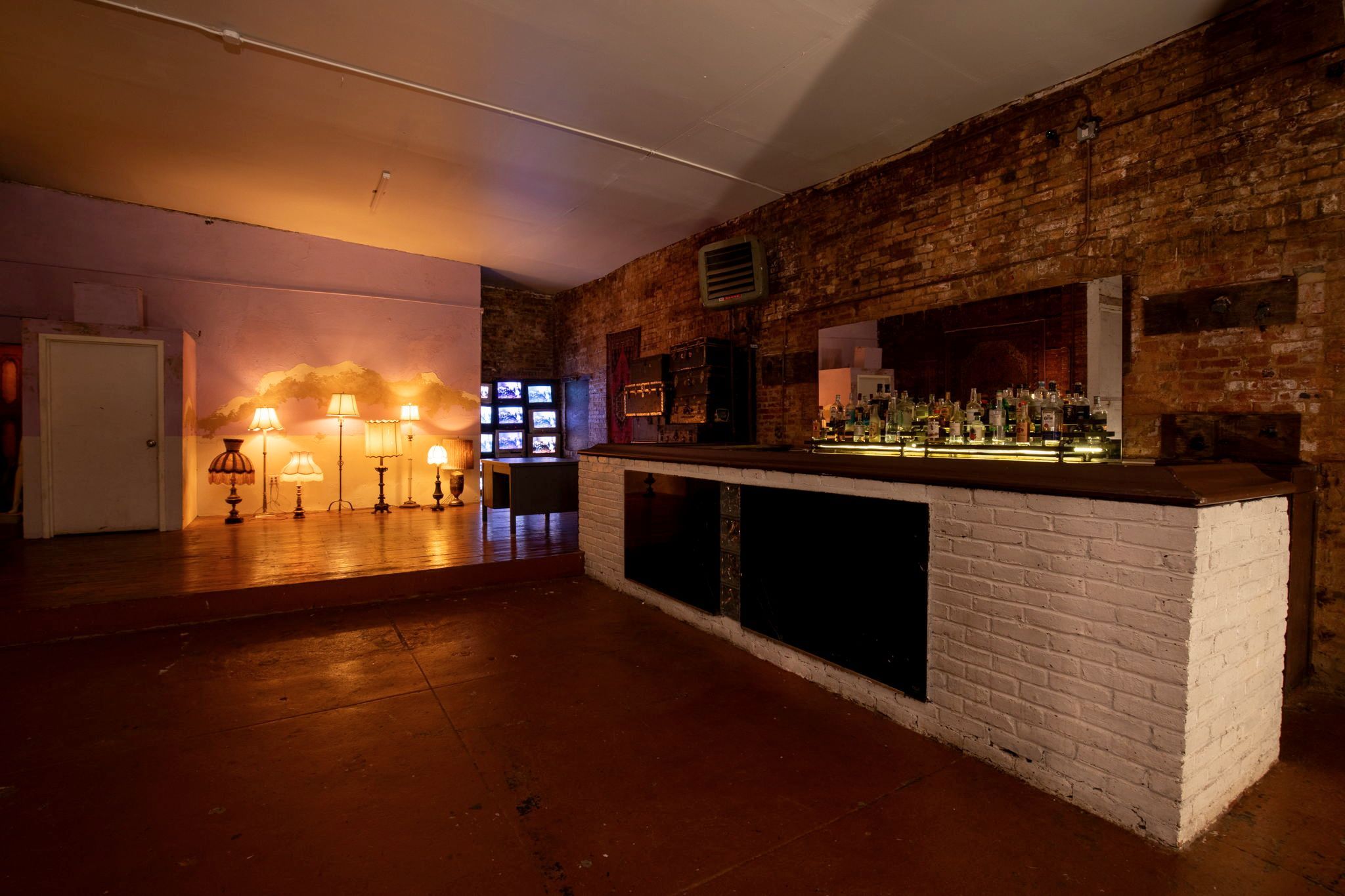 Industrial Warehouse with TV Wall, stage, and bar in Bushwick, Brooklyn, photo 5 of 38