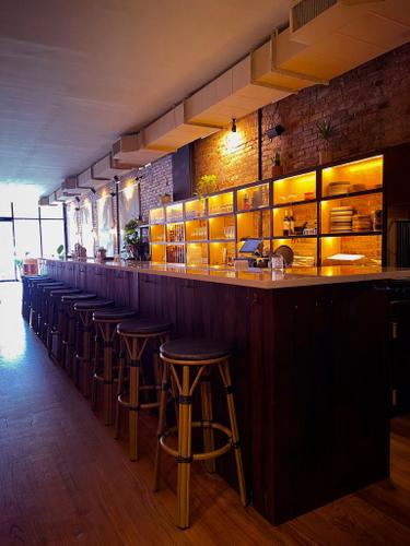Cinematic Parisian-Inspired Café & Bar with Vintage Jazz Piano — event space in East Village